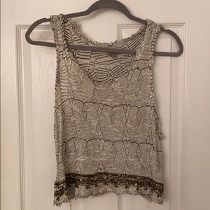 Urban outfitters crop top with beaded embroidery